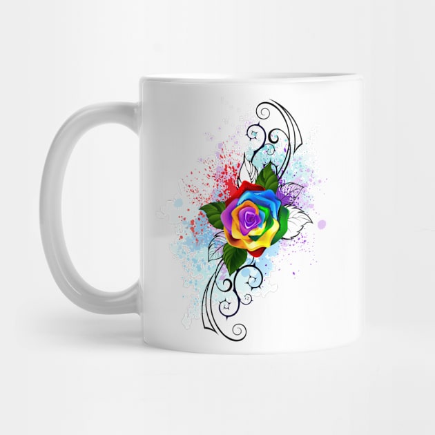 Patterned rainbow rose ( Roses ) by Blackmoon9